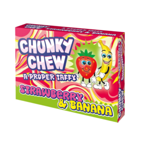CHUNKY CHEW Strawberry & Banana Flavour Candy 100g 12ct