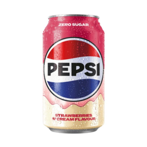 PEPSI Strawberry & Cream Zero Sugar Can 330ml 24ct