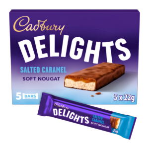 CADBURY Delights Salted Caramel Bars 5pk (5 x 22g) 110g 9ct
