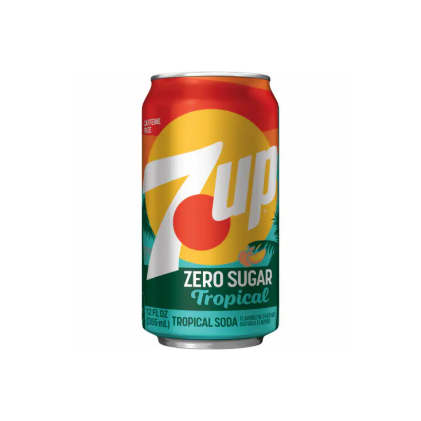 7UP Tropical Zero 12ct 355 ml