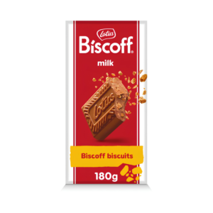 LOTUS Biscoff Milk Chocolate Tablet & Biscoff Crumbs180g 16ct