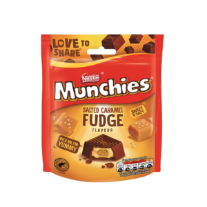 MUNCHIES Salted Caramel Fudge Pouch 97g 8ct